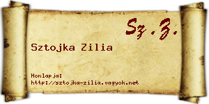 Sztojka Zilia névjegykártya